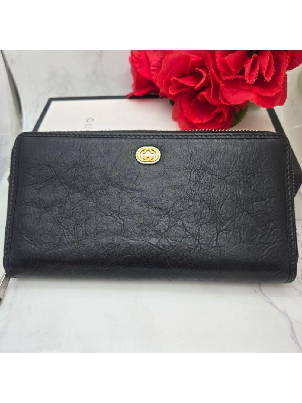 Gucci Wallet GG Marina Black - Picture 1 of 16